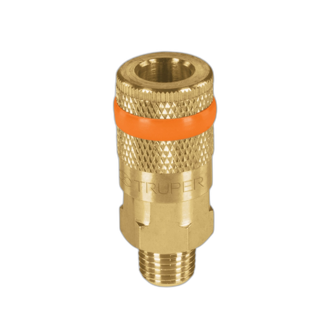 COPLE DE LATON CUERDA 1/4 NPT MACHO