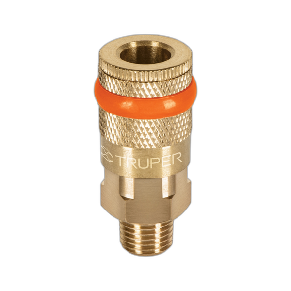 COPLE DE LATON CUERDA 1/4 NPT MACHO