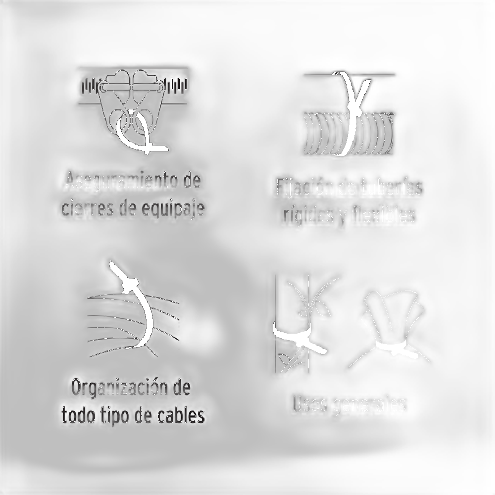 CINCHO PLASTICO 50 LBS 300 MM NEGRO