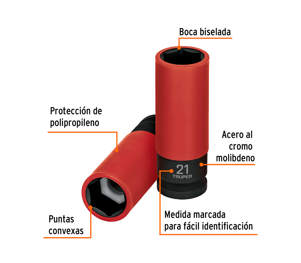 DADO LARGO IMPACTO 21 MM