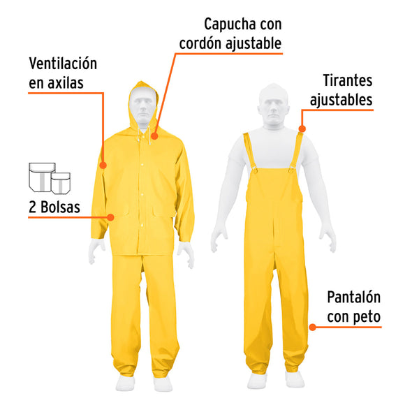 CONJUNTO IMPERMEABLE TRIPLE CAPA, TALLA M, TRUPER EXPERT