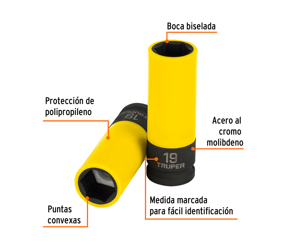 DADO LARGO IMPACTO 19 MM