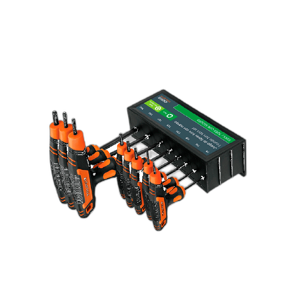 JGO DE 8 LLAVES TORX MANGO T, T9-T40