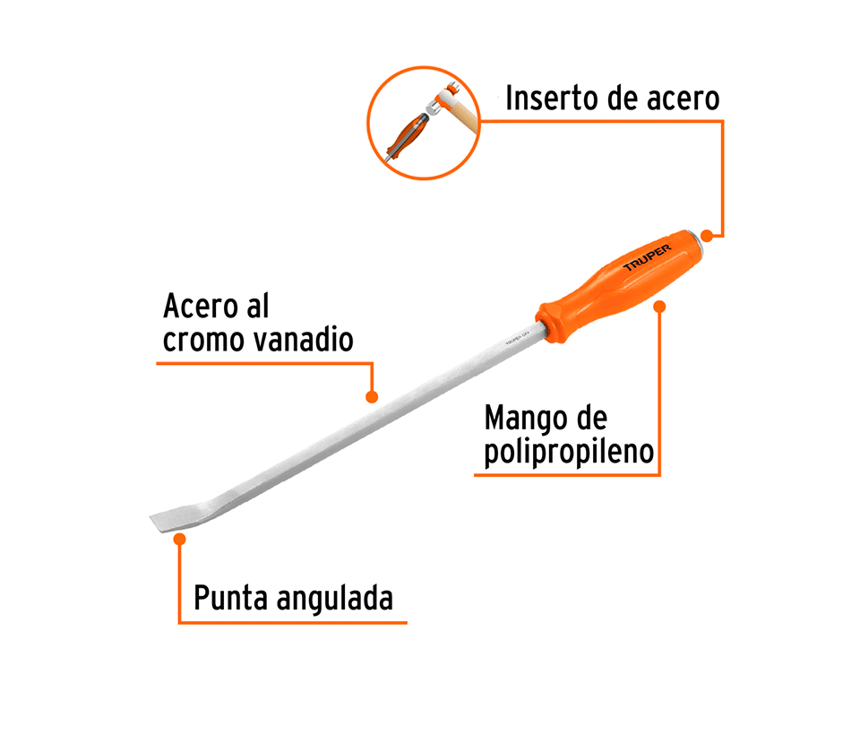 BAPA-18 BARRA DE PALANCA DE ACERO 18