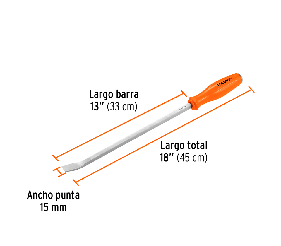 BAPA-18 BARRA DE PALANCA DE ACERO 18