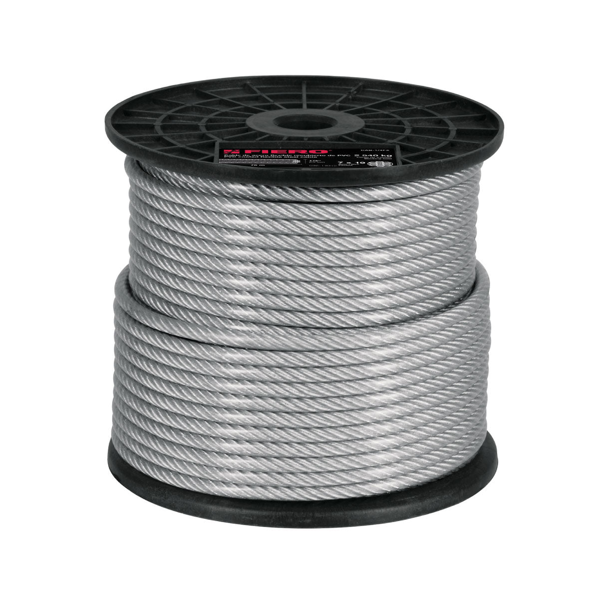 METRO CABLE FLEXIBLE 1/4 ACERO 7X19 RECUBIERTO PVC 75M