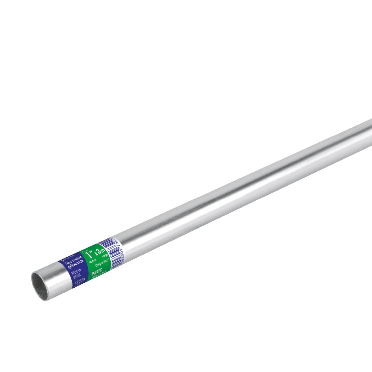 TUBO CONDUIT 1 PARED DELGADA (1.6mm) ET.VERDE, 3m