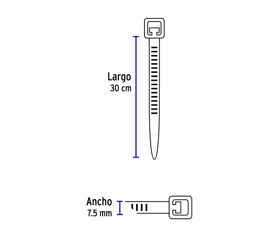 CINCHO PLASTICO 175 LBS 450MM