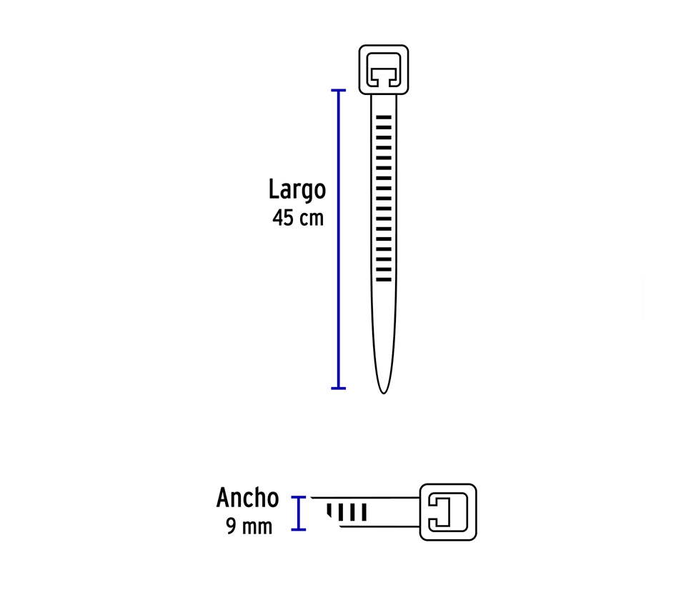 CINCHO PLASTICO 175 LBS 450MM