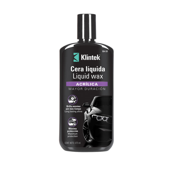 CERA LIQUIDA ACRILICA PARA AUTO, 473 ML, KLINTEK