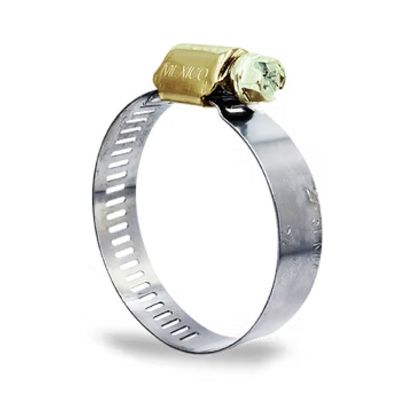 ABRAZADERA MINI SINFIN DORADA RANGO DE APERTURA MINIMO 30 MAXIMO 45 MM