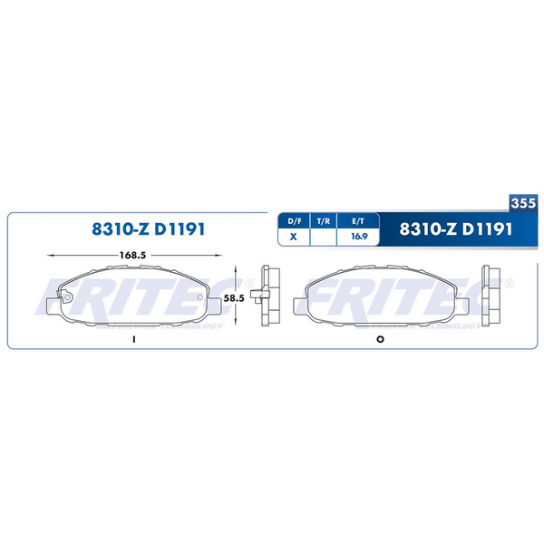 BALATA DELANTERA NISSAN URVAN 02-013, NV350 URVAN 014-021 (HO-KC524)