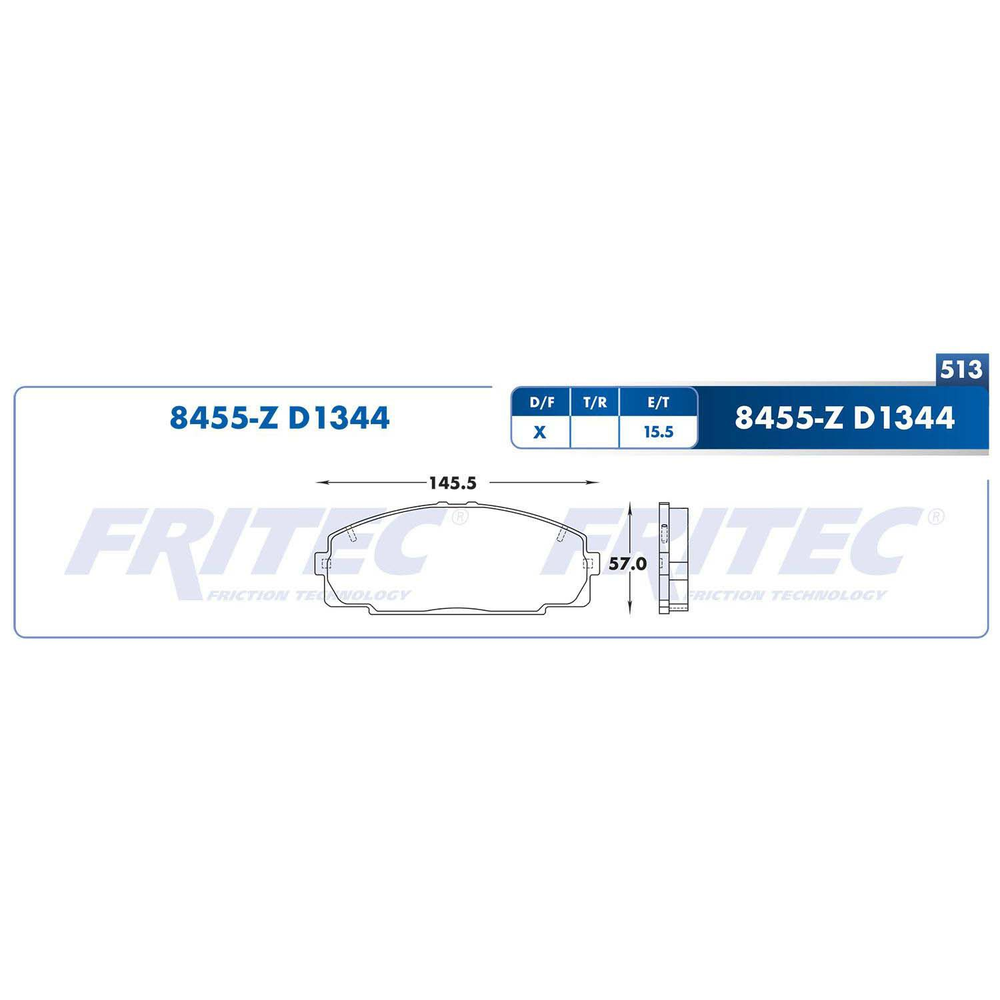 BALATA DELANTERA TOYOTA HIACE 2.7L 06-019 (HO-KC653)