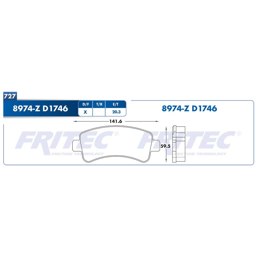 BALATA TRASERA DISCO PRO MASTER 1500 2500 3500 014-020