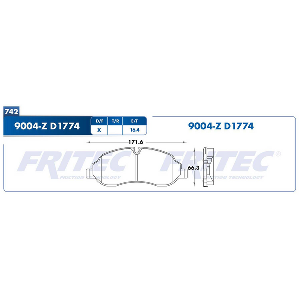 BALATA DELANTERA FORD TRANSIT 014-021