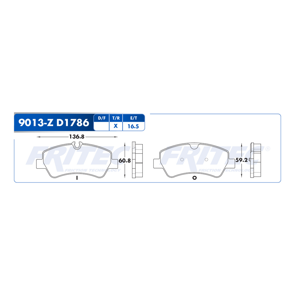 BALATA TRASERA DISCO FORD TRANSIT 2.2L 3.7L 014-019