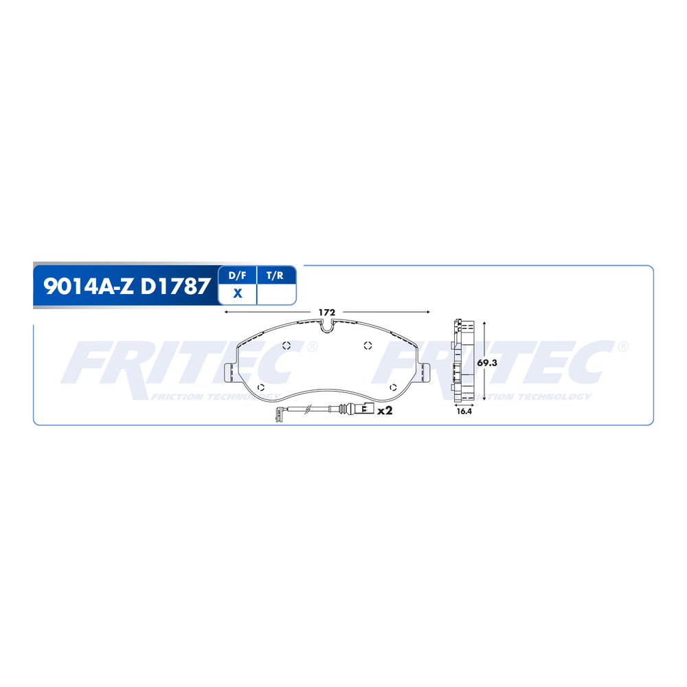 BALATA DELANTERA FORD TRANSIT 2.2L 3.7L 014-019