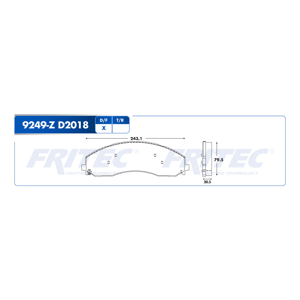 BALATA DELANTERA Y TRASERA DISCO FORD F450 017-022, F550 017-022, F350 018-019 (SUPER DUTY)