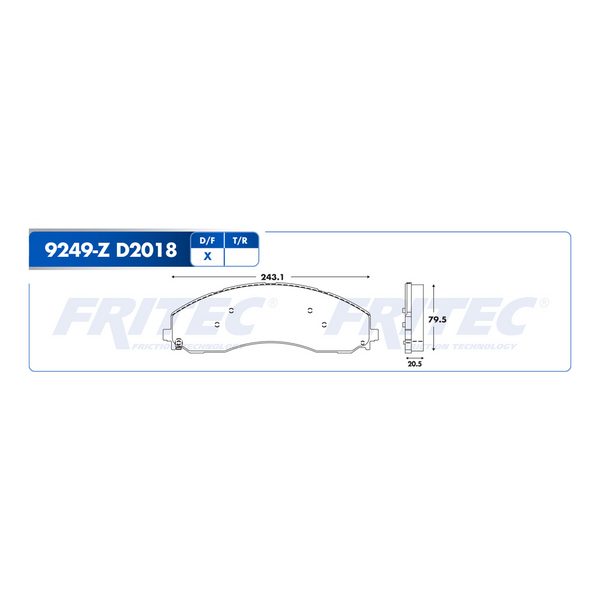 BALATA DELANTERA Y TRASERA DISCO FORD F450 017-022, F550 017-022, F350 018-019 (SUPER DUTY)