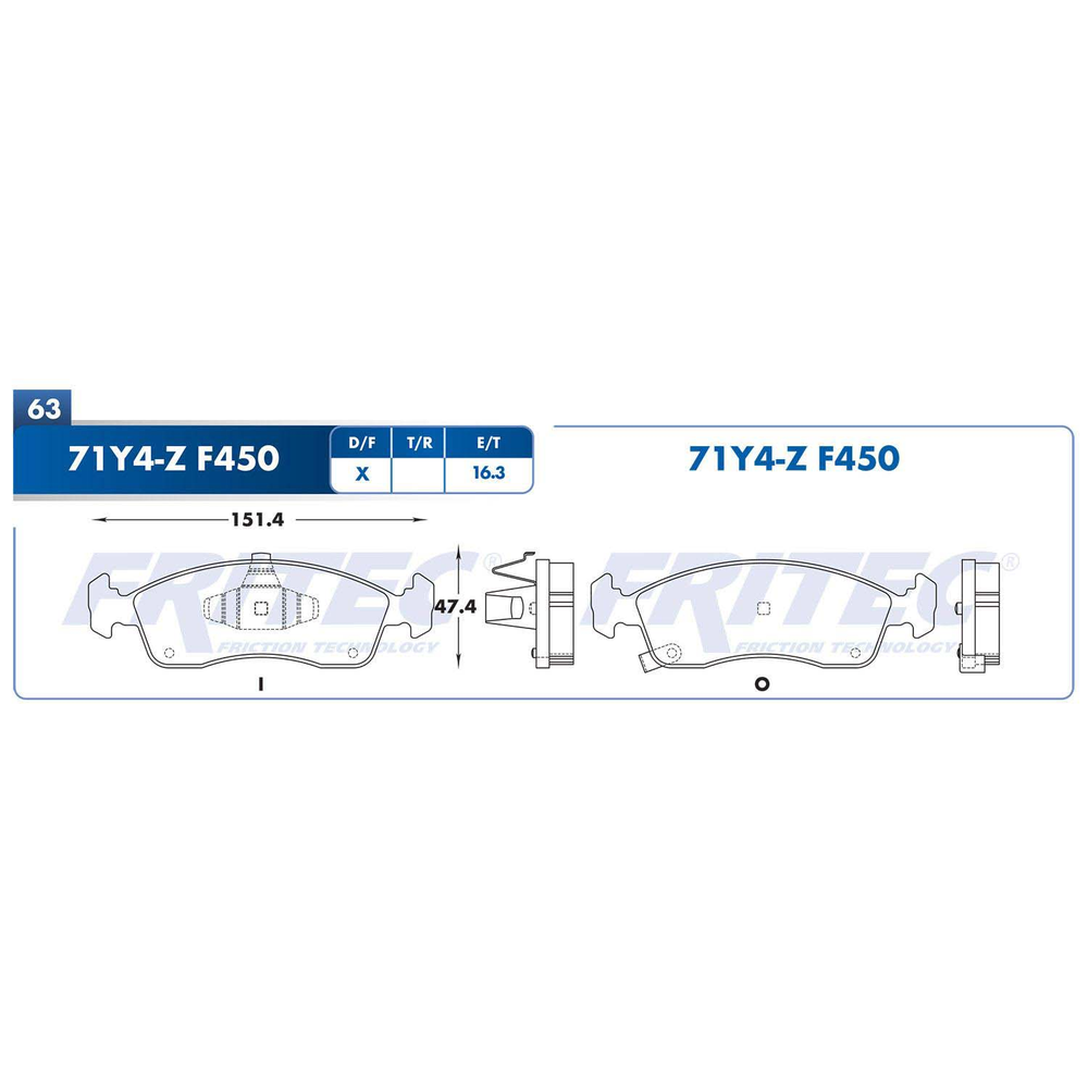 BALATA DELANTERA FIAT MOBI 017-021, FIAT UNO 013-021, FIAT ARGO 1.3L 1.8L 021-023