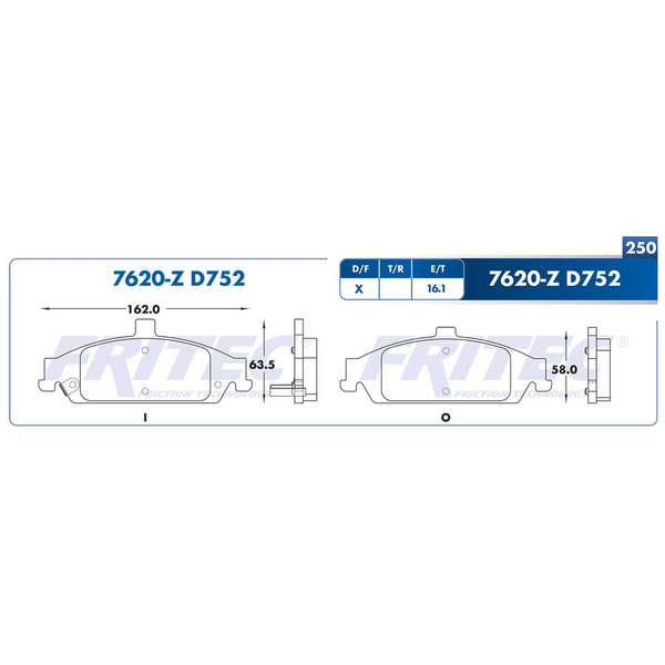 BALATA DELANTERA CHEVROLET MALIBU 98-01 D752
