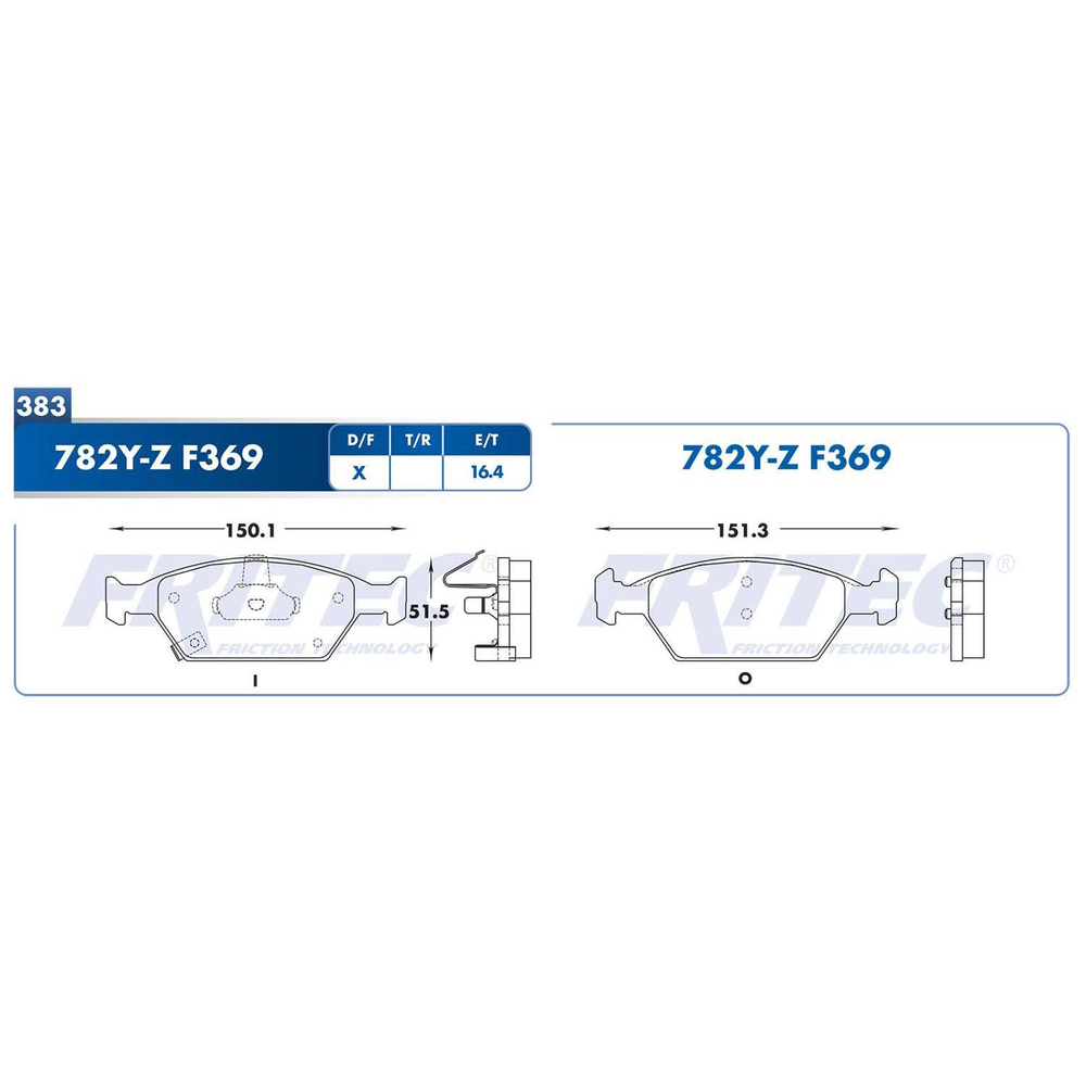 BALATA DELANTERA HONDA CITY1.5L 010-013, FIT 1.5L 09-014 (HECHO EN BRASIL)
