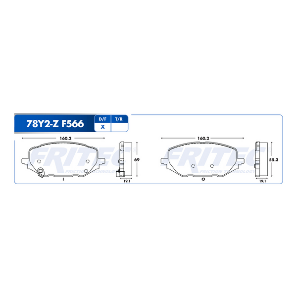 BALATA DELANTERA CHEVROLET TRACKER 1.2L 021-023, MONTANA 024