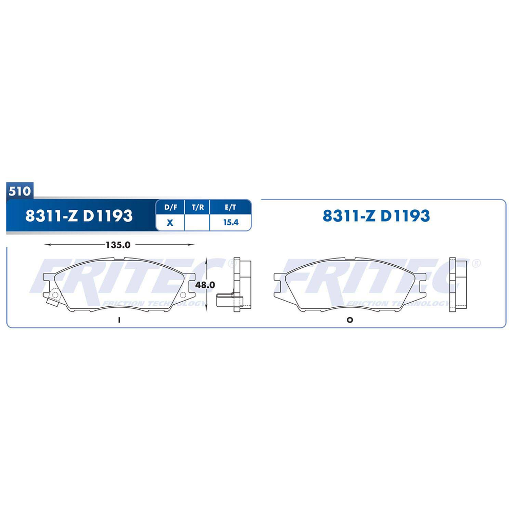 BALATA DELANTERA RENAULT SCALA 1.6L 011-013