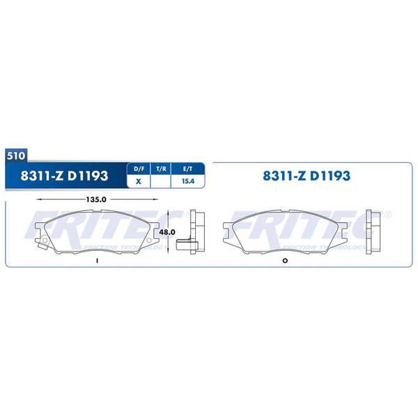 BALATA DELANTERA RENAULT SCALA 1.6L 011-013
