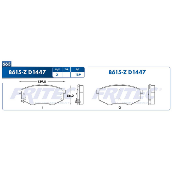 BALATA DELANTERA KIA SOUL 016-019