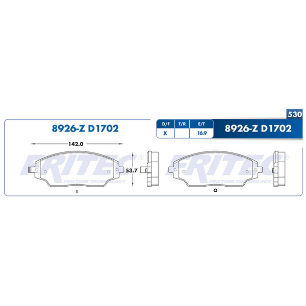 BALATA DELANTERA CHEVROLET SONIC 1.4L 1.6L 012-017