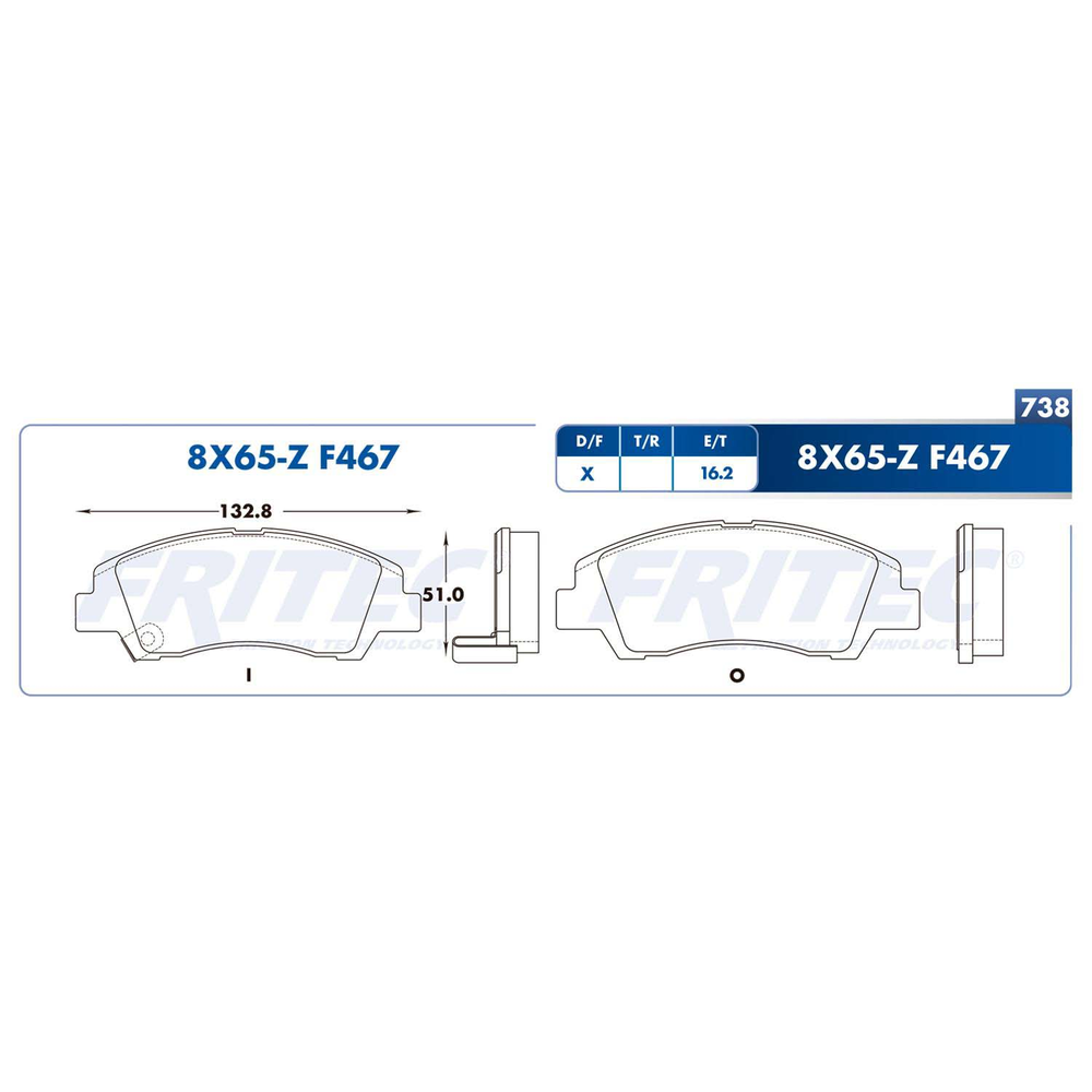 BALATA DELANTERA DODGE GRAND i10 015-023