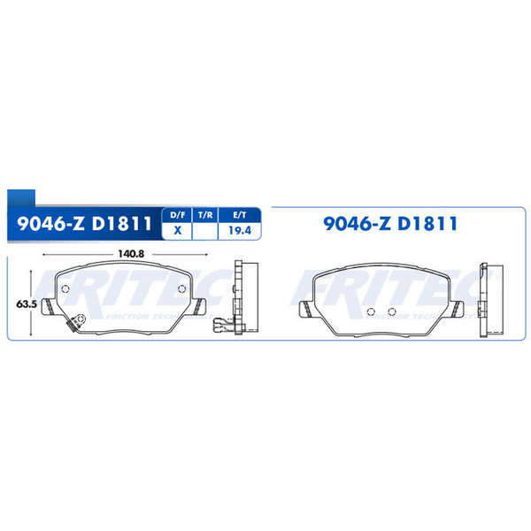 BALATA DELANTERA COMPASS 018-022, RENEGADE 017-022, FIAT 500X 016-018
