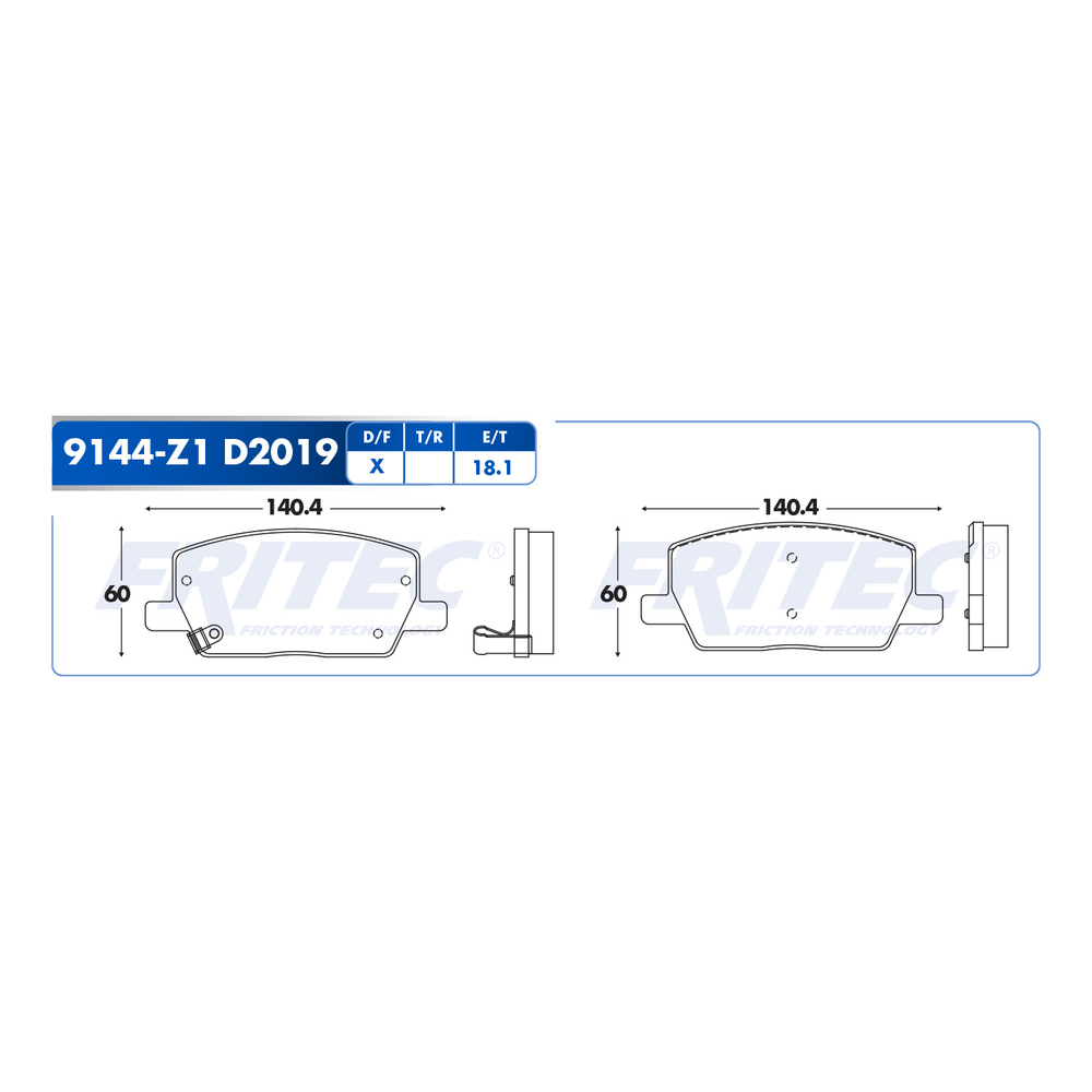 BALATA DELANTERA CHEVROLET TRAX 017-021, BUICK ENCORE 018-020