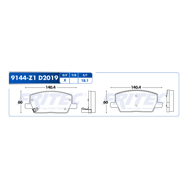 BALATA DELANTERA CHEVROLET TRAX 017-021, BUICK ENCORE 018-020