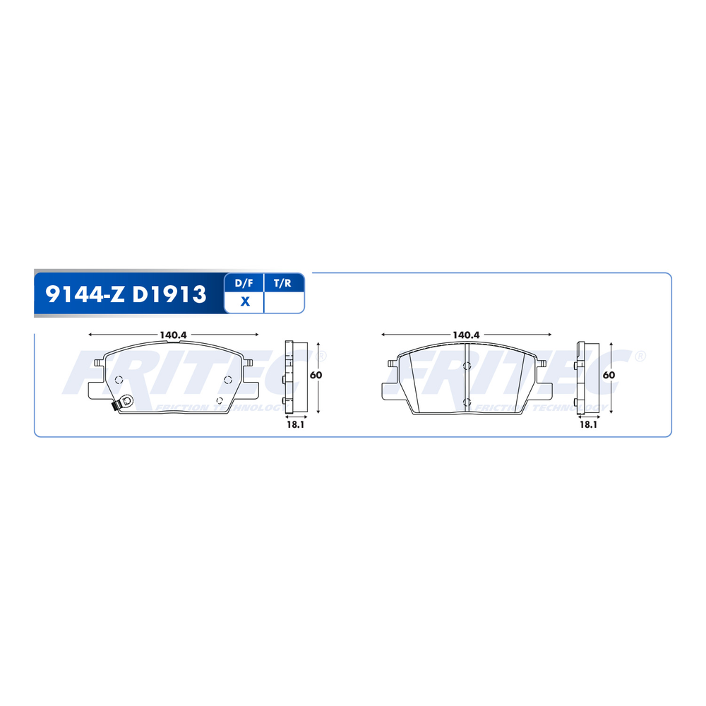 BALATA DELANTERA CHEVROLET MALIBU 016-019, CHEVROLET EQUINOX 018-021, GMC TERRAIN 018-021