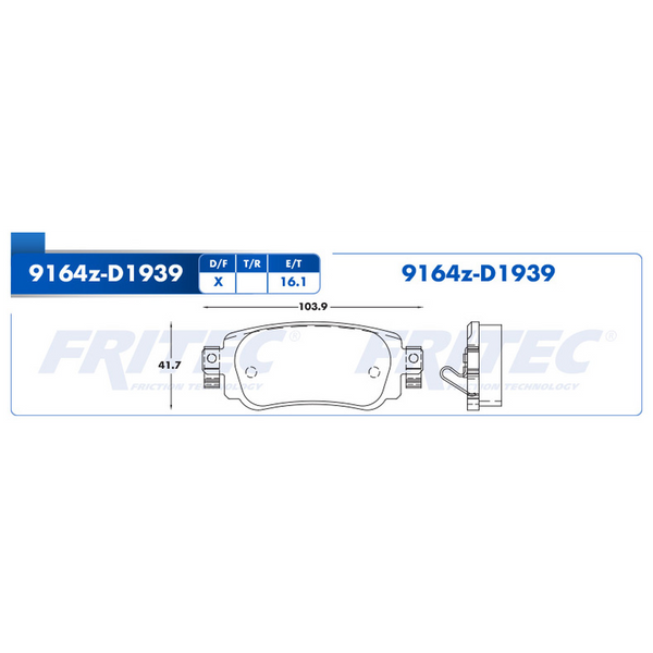 BALATA TRASERA DISCO CAVALIER 1.5L 018-023