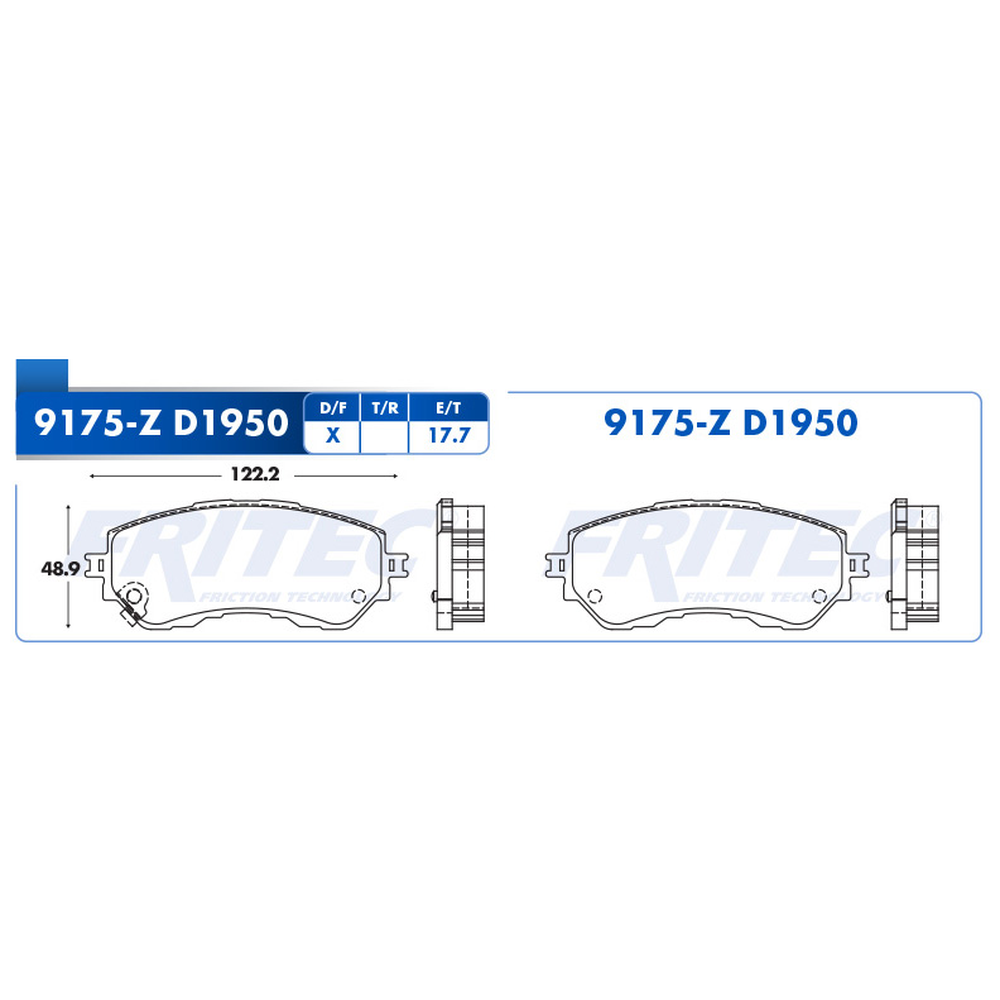 BALATA DELANTERA TOYOTA YARIS (TAILANDIA) 1.5L 2017-2022