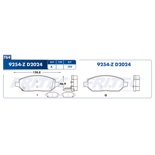 BALATA DELANTERA CHEVROLET SPARK (NG) 1.4L 2016-2021 (HOKC266)