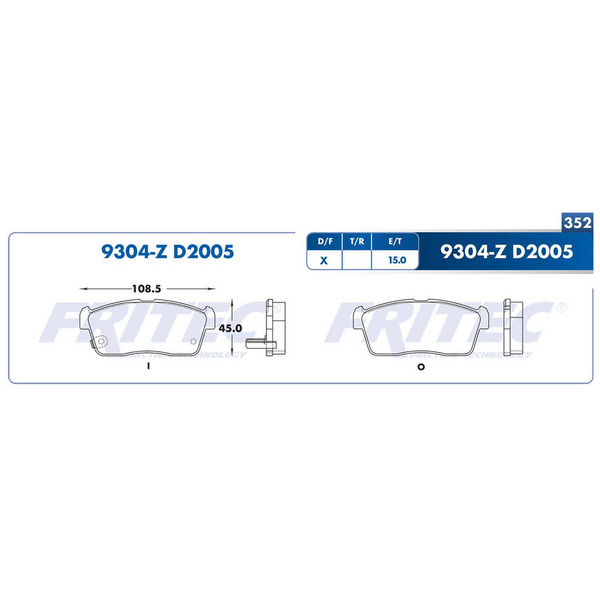 BALATA DELANTERA SUZUKI IGNIS 017-023